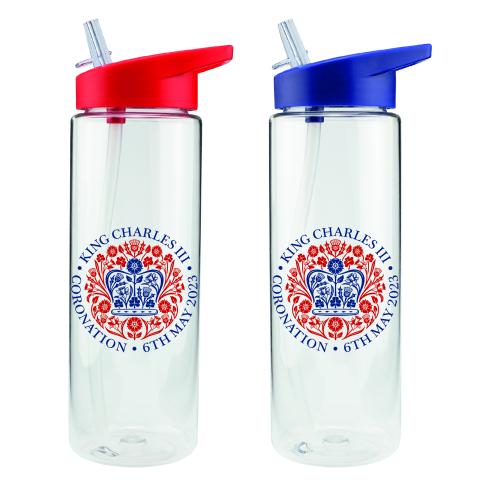 King Charles III Coronation Flip Straw Water Bottle